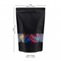 40g Recyclable Window Black Matt Stand Up Pouch/Bag with Zip Lock 80x130mm (100 per pack)