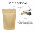 3kg Kraft Paper With Valve Stand Up Pouch/Bag with Zip Lock [SP7] (100 per pack)