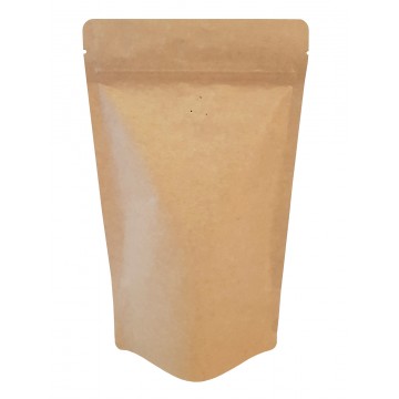 [Sample] 750g Kraft Paper With Valve Stand Up Pouch/Bag with Zip Lock [SP11]