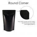 3kg Black Matt Stand Up Pouch/Bag with Zip Lock [SP7] (100 per pack)