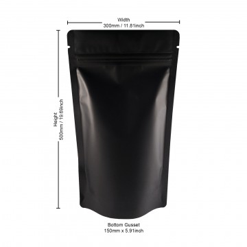 [Sample] 3kg Black Matt Stand Up Pouch/Bag with Zip Lock [SP7]