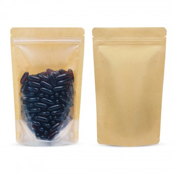 [Sample] 50g Kraft Paper One Side Clear Stand Up Pouch/Bag with Zip Lock [WP1]