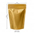 250g Gold Matt Stand Up Pouch/Bag with Zip Lock [SP4] (100 per pack)