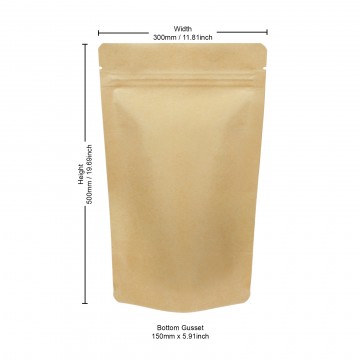 [Sample] 3kg Kraft Paper Stand Up Pouch/Bag with Zip Lock [SP7]