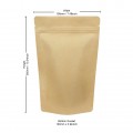 500g Kraft Paper Stand Up Pouch/Bag with Zip Lock [SP5] (100 per pack)