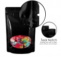 [SAMPLE] 110x160mm Oval Window Black Shiny Stand Up Pouch/Bag With Zip Lock (100 per pack)