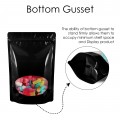 [SAMPLE] 180x260mm Oval Window Black Shiny Stand Up Pouch/Bag With Zip Lock (100 per pack)