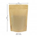 1Kg Recyclable Brown Matt Stand Up Pouch/Bag with Zip Lock [SP6] (100 per pack)