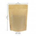 250g  Recyclable Brown Matt Stand Up Pouch/Bag with Zip Lock [SP4] (100 per pack)