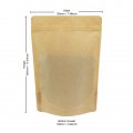 500g  Recyclable Brown Matt Stand Up Pouch/Bag with Zip Lock [SP5] (100 per pack)