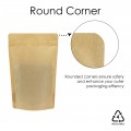 70g  Recyclable Brown Matt Stand Up Pouch/Bag with Zip Lock [SP2] (100 per pack)