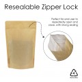 70g  Recyclable Brown Matt Stand Up Pouch/Bag with Zip Lock [SP2] (100 per pack)