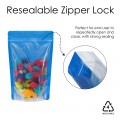 250g  Recyclable Clear/Blue Shiny Stand Up Pouch/Bag with Zip Lock [SP4] (100 per pack)