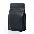 1kg Recyclable Black Matt Flat Bottom Bag with Zip Lock [FB6]