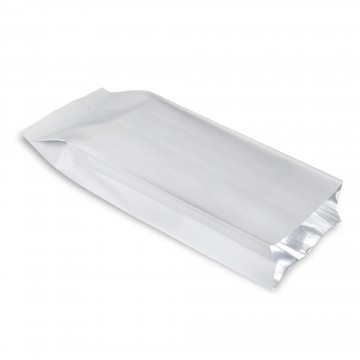 [SAMPLE] 1kg 135x410mm White Matt Side Gusset Pouch/Bag (100 per pack)