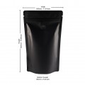 3kg Black Matt With Valve Stand Up Pouch/Bag with Zip Lock [SP7] (100 per pack)