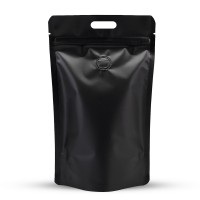 5kg Black Matt With Handle and Valve Stand Up Pouch/Bag with Zip Lock [SP8] (100 per pack)