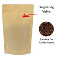 150g  Recyclable Brown Matt with Valve Stand Up Pouch/Bag with Zip Lock [SP3] (100 per pack)