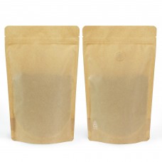 150g  Recyclable Brown Matt with Valve Stand Up Pouch/Bag with Zip Lock [SP3] (100 per pack)