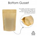 1Kg Recyclable Brown Matt with Valve Stand Up Pouch/Bag with Zip Lock [SP6] (100 per pack)