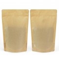 250g  Recyclable Brown Matt with Valve Stand Up Pouch/Bag with Zip Lock [SP4] (100 per pack)