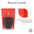 250g Recyclable Clear / Red Shiny With Valve Stand Up Pouch/Bag With Zip Lock [SP4] (100 per pack)