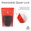 250g Recyclable Clear / Red Shiny With Valve Stand Up Pouch/Bag With Zip Lock [SP4] (100 per pack)