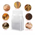 1kg Valve Recyclable White Matt Flat Bottom Bag with Zip Lock [FB6] (100 per pack)