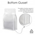 250g Recyclable Valve White Matt Flat Bottom Bag with Zip Lock [FB4] (100 per pack)