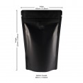 [Sample] 250g Black Matt With Valve Stand Up Pouch/Bag with Zip Lock [SP4]