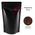 750g Black Matt With Valve Stand Up Pouch/Bag with Zip Lock [SP11] (100 per pack)