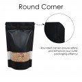 3kg Window Black Matt Stand Up Pouch/Bag with Zip Lock [SP7] (100 per pack)