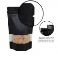 750g Window Black Matt Stand Up Pouch/Bag with Zip Lock [SP11] (100 per pack)