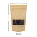 [Sample] 100g Window Kraft Paper Stand Up Pouch/Bag with Zip Lock [SP9]