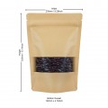 [Sample] 1kg Window Kraft Paper Stand Up Pouch/Bag with Zip Lock [SP6]