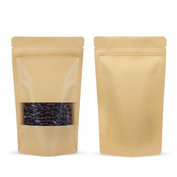 Kraft paper pouch zipper sale