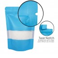 [SAMPLE] 100x150mm Window Blue Matt Stand Up Pouch/Bag With Zip Lock (100 per pack)