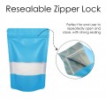 [SAMPLE] 140x200mm Window Blue Matt Stand Up Pouch/Bag With Zip Lock (100 per pack)