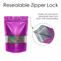 [SAMPLE] 140x200mm Window Purple Matt Stand Up Pouch/Bag With Zip Lock