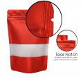 [SAMPLE] 100x150mm Window Red Matt Stand Up Pouch/Bag With Zip Lock