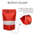 [SAMPLE] 200x300mm Window Red Matt Stand Up Pouch/Bag With Zip Lock