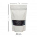 [Sample] 100g Window White Matt Stand Up Pouch/Bag with Zip Lock [SP9]