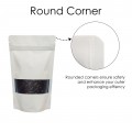 1kg Window White Matt Stand Up Pouch/Bag with Zip Lock [SP6] (100 per pack)