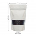 50g Window White Matt Stand Up Pouch/Bag with Zip Lock [WP1] (100 per pack)