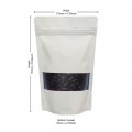 70g Window White Matt Stand Up Pouch/Bag with Zip Lock [SP2] (100 per pack)