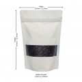 750g Window White Matt Stand Up Pouch/Bag with Zip Lock [SP11] (100 per pack)