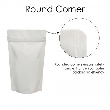 [Sample] 1kg White Matt Stand Up Pouch/Bag with Zip Lock [SP6]