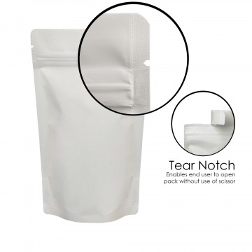2kg White Matt Stand Up Pouch/Bag with Zip Lock [SP10] (100 per pack)