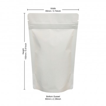 [Sample] 50g White Matt Stand Up Pouch/Bag with Zip Lock [WP1]