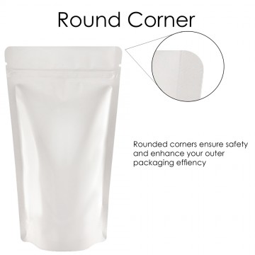 3kg White Shiny Stand Up Pouch/Bag with Zip Lock [SP7] (100 per pack)